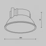 Декоративная рамка отражатель Alfa LED Maytoni Ring8-10W-RD-BS