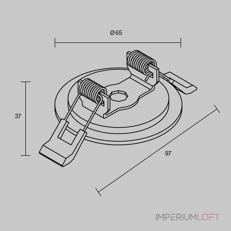 Встраиваемая потолочная чаша для подвесных шинопроводов Maytoni Accessories for tracks Arity TRA233RCB-B