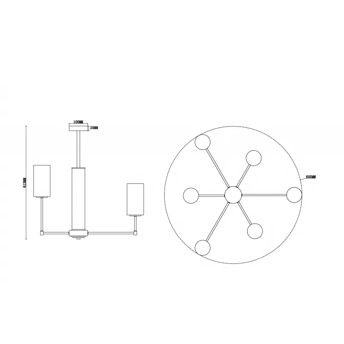 Люстра Freya Modern FR5184PL-06BS от ImperiumLoft