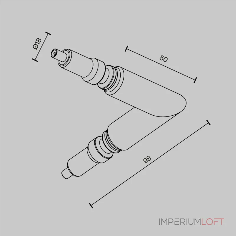 L-образный коннектор для штанговой системы Maytoni Axity CA006EC-B