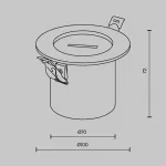 Потолочная чаша встраиваемая с коннектором питания черная Maytoni PARITY TRA130RSC-2B