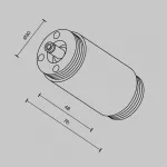 Прямой коннектор для системы Shelf без ввода питания Maytoni Shelf CA013IC-B