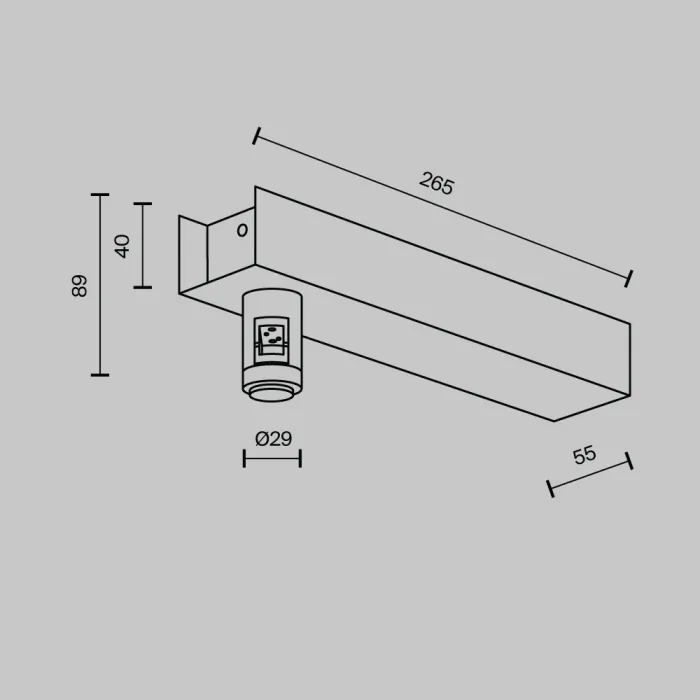 Основание настенное Wall для блока питания с вводом питания Flarity латунь Maytoni FLARITY TRA155CW-BB-BS от ImperiumLoft