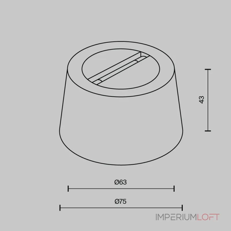 Чаша накладная Parity для двойного вывода ленты черная