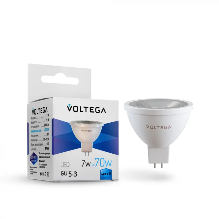 Светодиодная лампа Simple MR16 7W 4000K 38° GU5.3 от ImperiumLoft