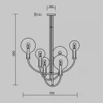 Люстра на штанге Maytoni Status MOD333PL-06B