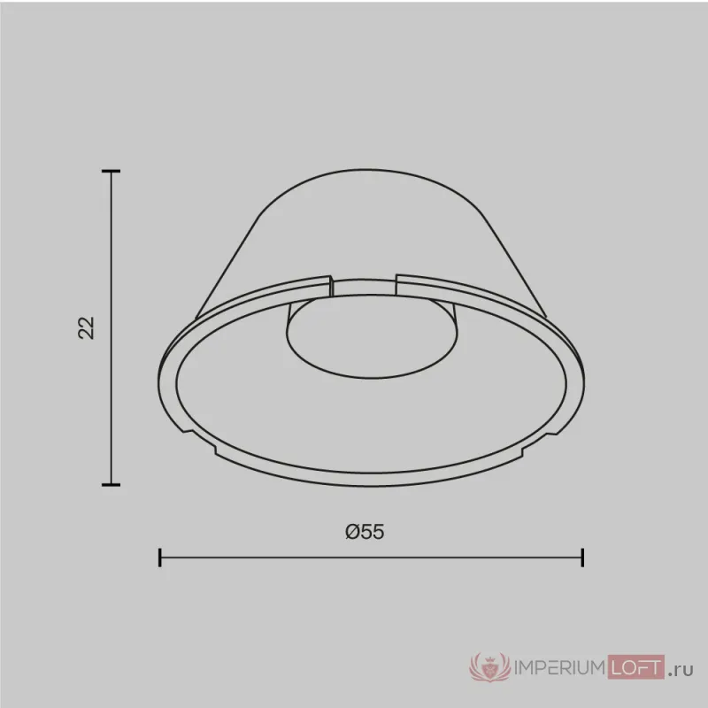 Линза 55mm 60° для Focus Led 20Вт Maytoni TRINITY LensD60-60 от ImperiumLoft