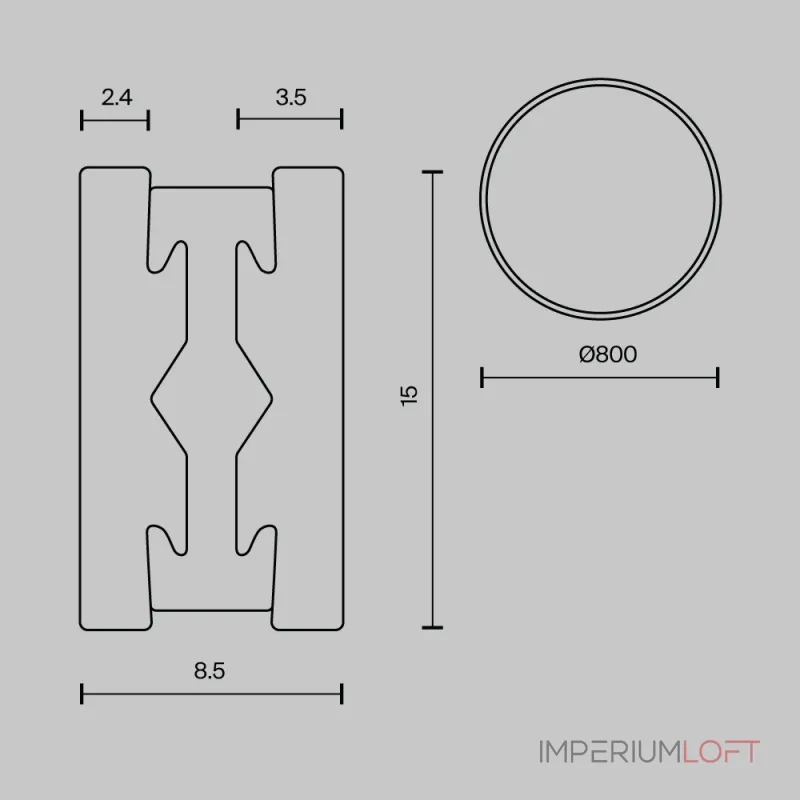 Шинопровод накладной/подвесной Maytoni FLARITY TRX154-R-D800-BS от ImperiumLoft Шинопровод накладной/подвесной Maytoni FLARITY TRX154-R-D800-BS от ImperiumLoft