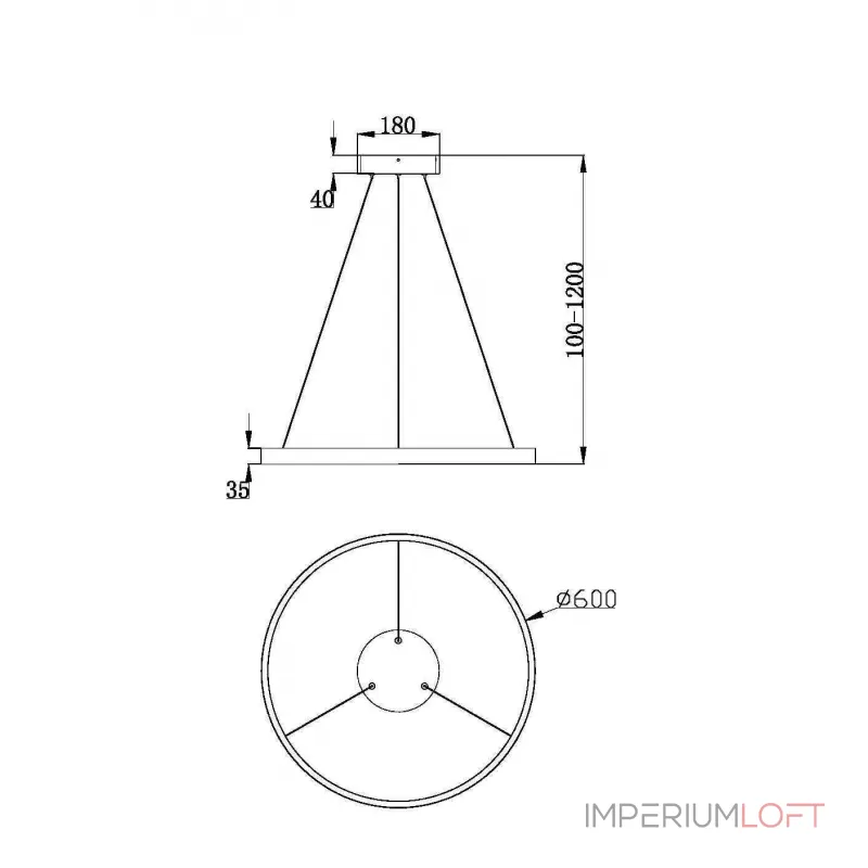Подвесная люстра Rim MOD058PL-L32BK Подвесная люстра Rim MOD058PL-L32BK