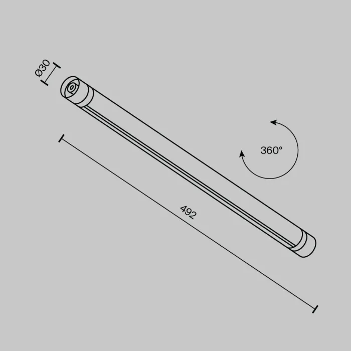 Шинопровод накладной/подвесной Maytoni Shelf CA012-TRX-500-B от ImperiumLoft