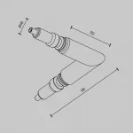 L-образный коннектор для штанговой системы Maytoni Axity CA006EC-BS