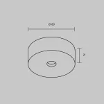 Накладная потолочная чаша для вертикального шинопровода Maytoni Accessories for tracks Arity TRA234SCB-B