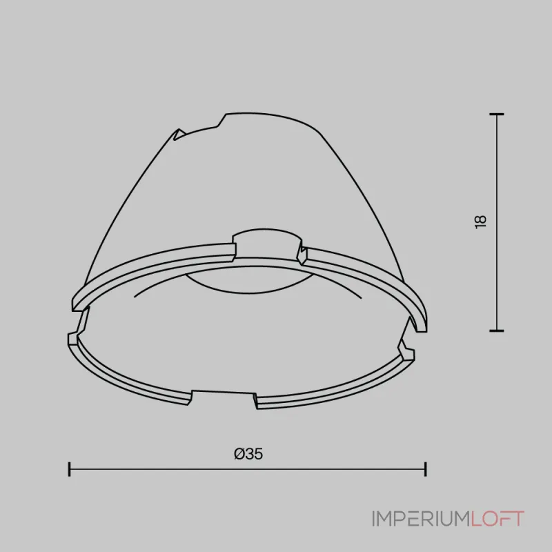 Линза для Alfa LED 18° Maytoni Downlight LensD35-18