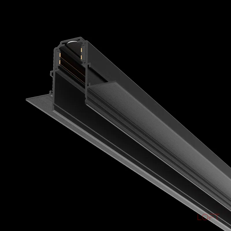 Шинопровод 3м Exility встраиваемый под ГКЛ 12,5мм, черный Шинопровод 3м Exility встраиваемый под ГКЛ 12,5мм, черный