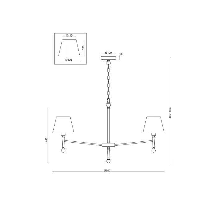 Подвесной светильник Freya Classic FR5190PL-07BS1 от ImperiumLoft