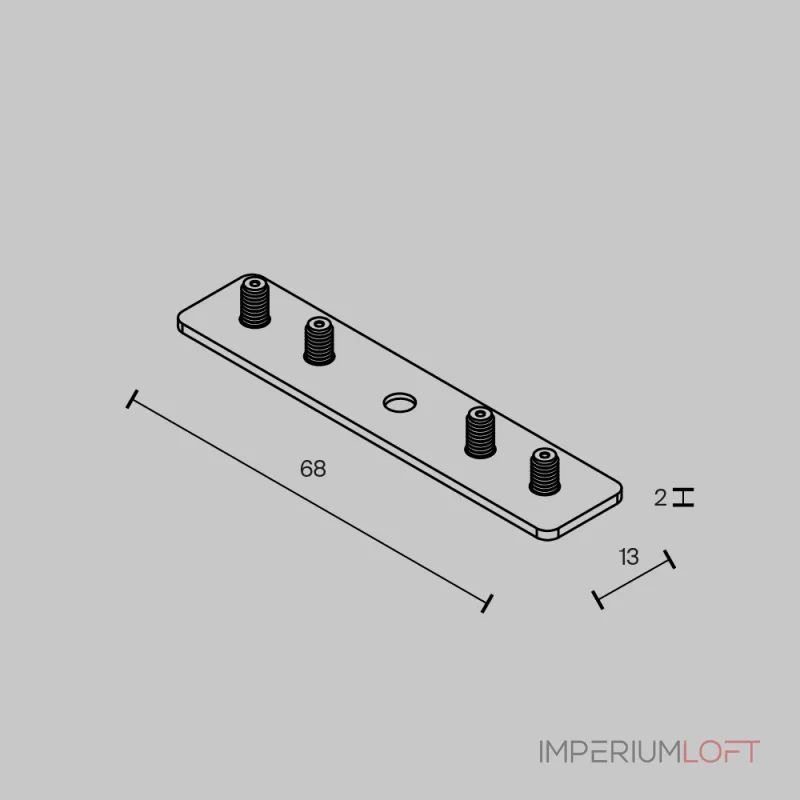 Коннектор прямой для низкопрофильного шинопровода Exility Maytoni EXILITY TRAM034CI-R-41B