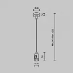Подвес тросовый Hang с вводом питания Flarity черный Maytoni FLARITY TRA157SW-B1-B от ImperiumLoft