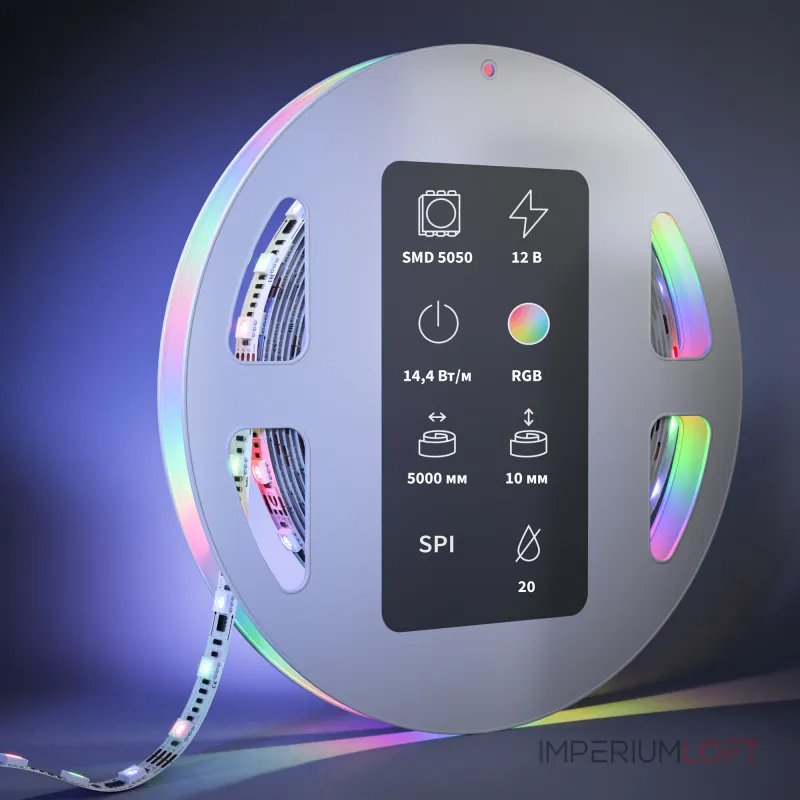 Светодиодная лента 12В 5050 14,4Вт/м RGB 5м IP 20 Maytoni Ultra 201242 Светодиодная лента 12В 5050 14,4Вт/м RGB 5м IP 20 Maytoni Ultra 201242