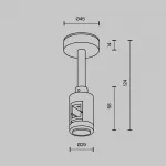 Крепление потолочное Short одинарное 78мм Flarity латунь Maytoni FLARITY TRA156C-S1-BS