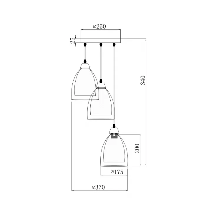 Подвесной светильник Astery FR5375PL-03CH2 от ImperiumLoft