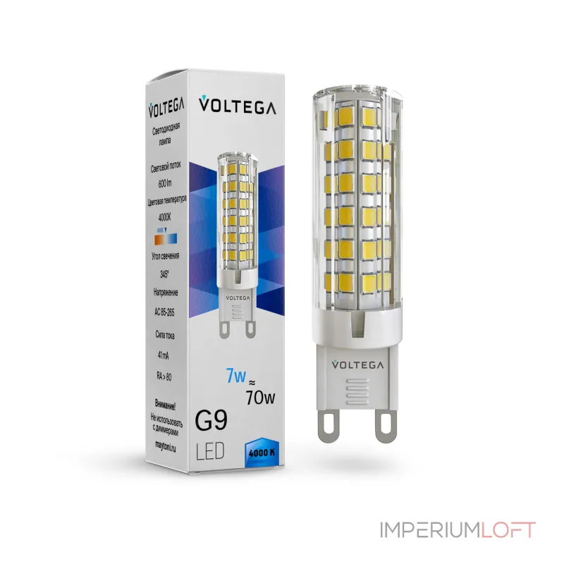 Светодиодная лампа Simple Capsule 7W 4000K G9 Voltega Simple 7188 от ImperiumLoft Светодиодная лампа Simple Capsule 7W 4000K G9 Voltega Simple 7188 от ImperiumLoft