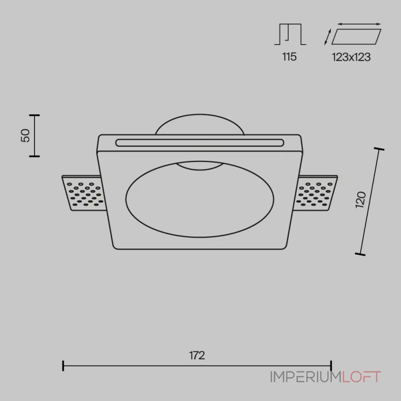 Встраиваемый светильник Maytoni Downlight DL001-1-01-W-1 от ImperiumLoft