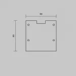 Комплект заглушек (для профиля 50×50) 2 шт., ALM-5050-S-EC Maytoni 642046 от ImperiumLoft