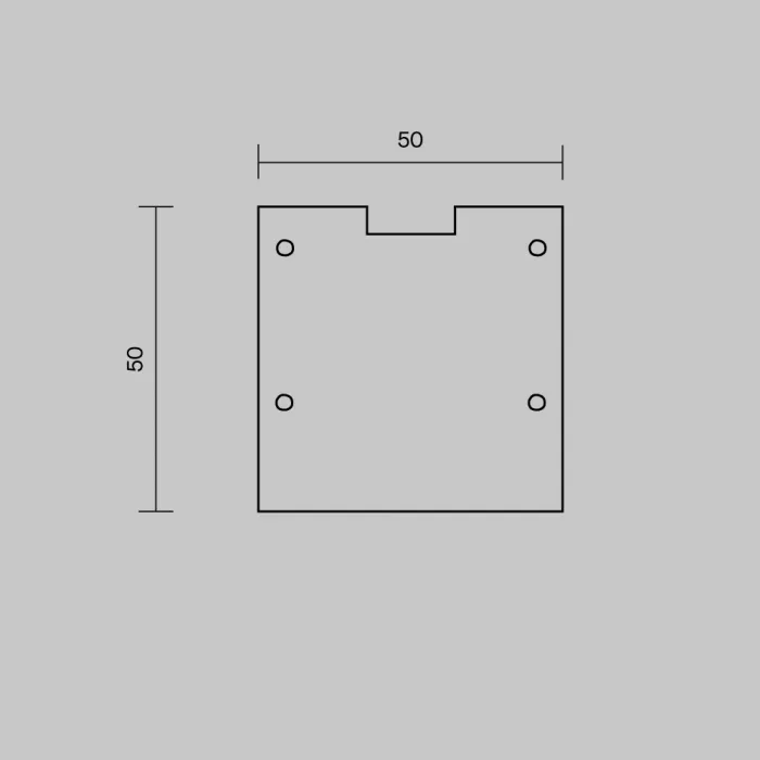 Комплект заглушек (для профиля 50×50) 2 шт., ALM-5050-S-EC Maytoni 642046 от ImperiumLoft