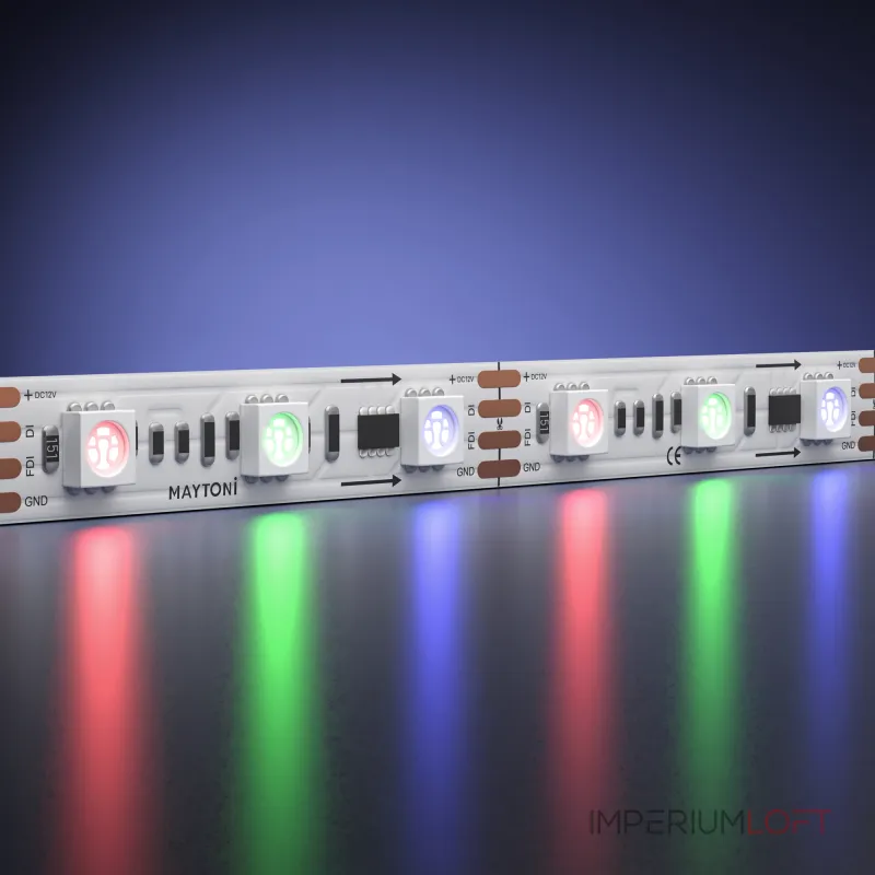 Светодиодная лента 12В 5050 14,4Вт/м RGB 5м IP 20 Maytoni Ultra 201242 Светодиодная лента 12В 5050 14,4Вт/м RGB 5м IP 20 Maytoni Ultra 201242
