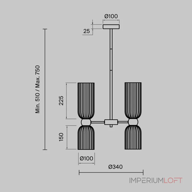 Подвесной светильник Maytoni Modern MOD302PL-06CG от ImperiumLoft Подвесной светильник Maytoni Modern MOD302PL-06CG от ImperiumLoft