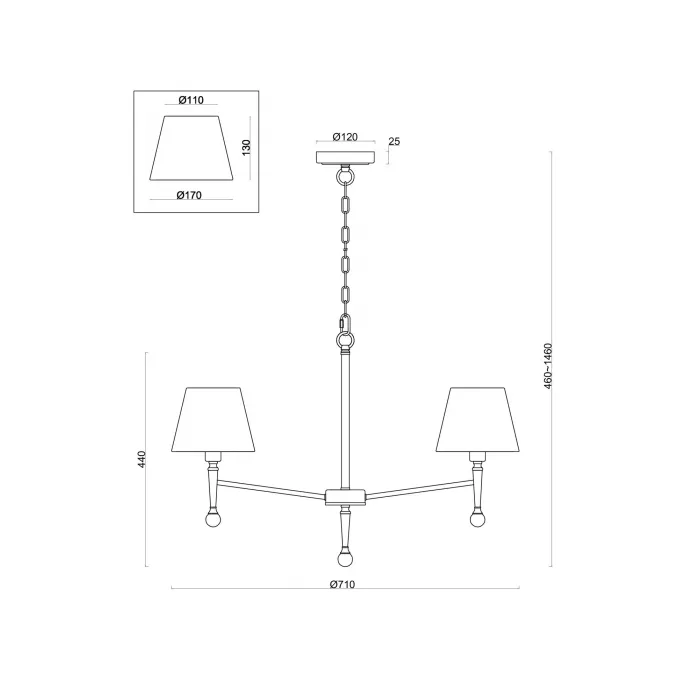 Подвесной светильник Rosemary FR5190PL-05BS2 от ImperiumLoft