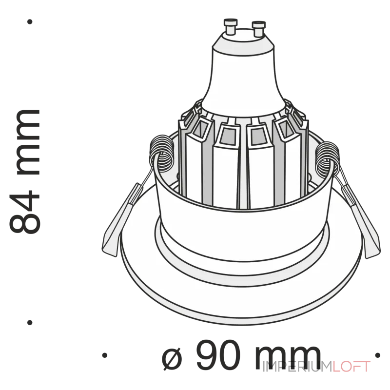 Встраиваемый светильник Maytoni Barret DL041-01RG
