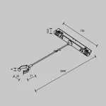 Коннектор с тросовым подвесом Tau в шинопровод Exility Maytoni EXILITY TRA101SWT-2B