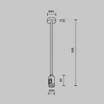 Крепление потолочное Medium 300мм с вводом питания Flarity черный Maytoni FLARITY TRA158C-B1-B от ImperiumLoft