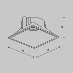 Декоративная рамка отражатель Alfa LED Maytoni Ring8-10W-SQ-BS
