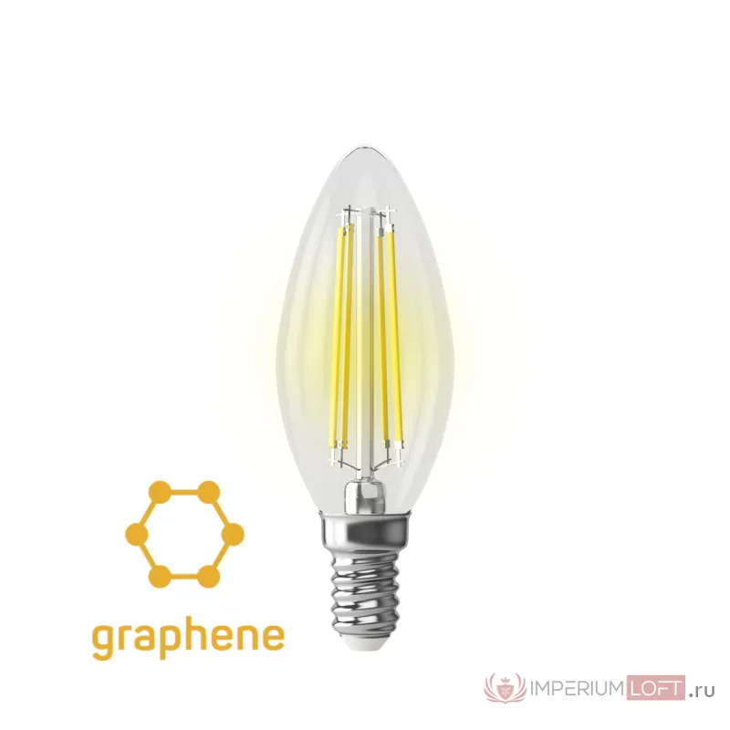 Светодиодная лампа Crystal Graphene Candle 9W 4000K E14 от ImperiumLoft