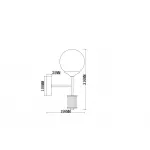 Настенный светильник (бра) Bolas FR5185WL-01BS