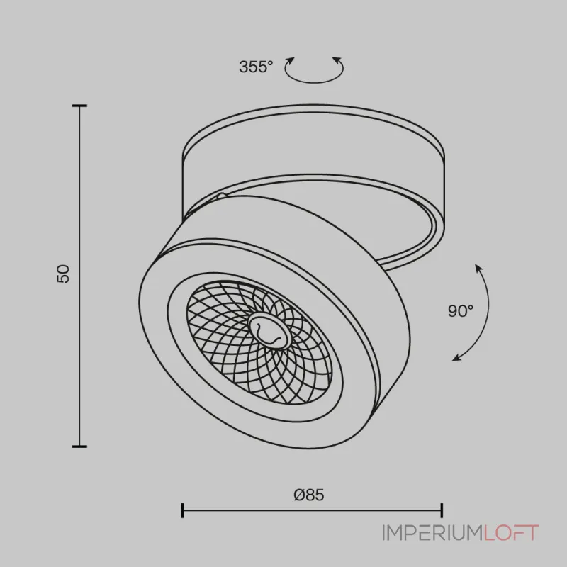 Потолочный светильник Maytoni Ceiling C022CL-7W4K-B-1 от ImperiumLoft