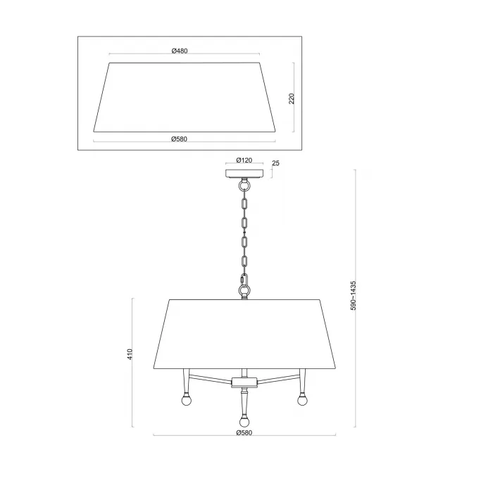 Подвесной светильник Rosemary FR5190PL-05BS3 от ImperiumLoft