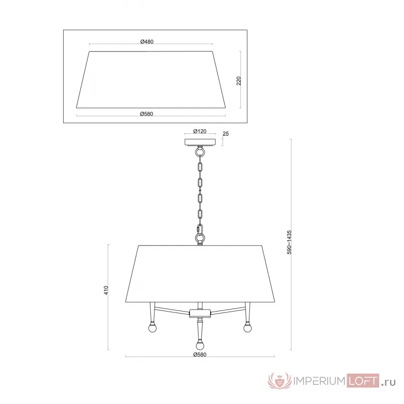 Подвесной светильник Rosemary FR5190PL-05BS3 от ImperiumLoft