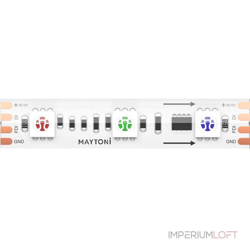 Светодиодная лента 12В 5050 14,4Вт/м RGB 5м IP 67 Maytoni Ultra 201244 Светодиодная лента 12В 5050 14,4Вт/м RGB 5м IP 67 Maytoni Ultra 201244