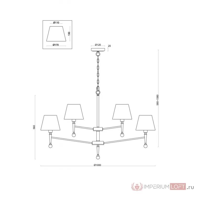 Подвесной светильник Freya Classic FR5190PL-12BS1 от ImperiumLoft