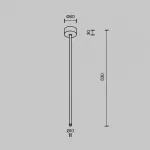 Подвес на жёстком основании с потолочной чашей для системы Shelf Maytoni Shelf CA030C-SL-L500-B