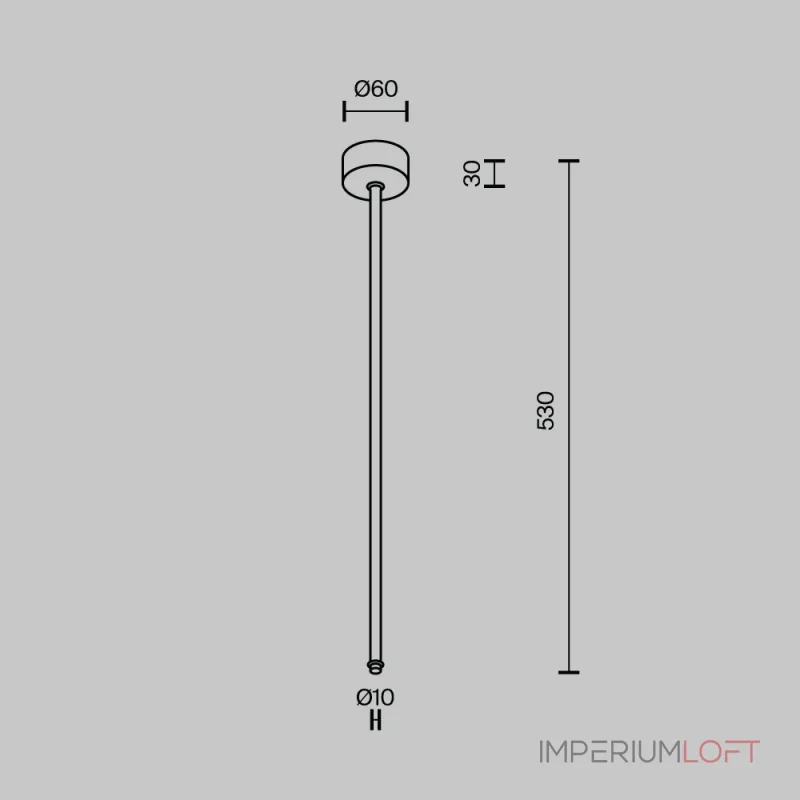 Подвес на жёстком основании с потолочной чашей для системы Shelf Maytoni Shelf CA030C-SL-L500-B Подвес на жёстком основании с потолочной чашей для системы Shelf Maytoni Shelf CA030C-SL-L500-B