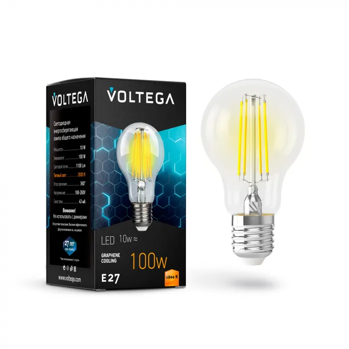 Светодиодная лампа Crystal Graphene A60 10W 2800K E27 от ImperiumLoft