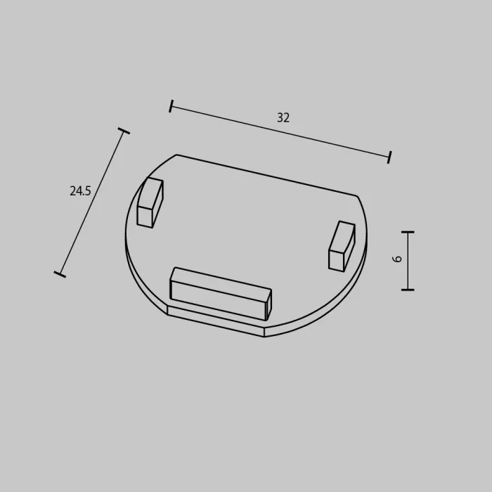 Заглушки для круглого низкопрофильного шинопровода Exility 2шт Maytoni EXILITY TRAM034EC-R-41W от ImperiumLoft