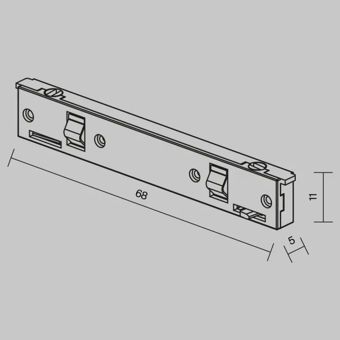 Коннектор питания прямой Levity Maytoni LEVITY TRA184IPC-1B от ImperiumLoft