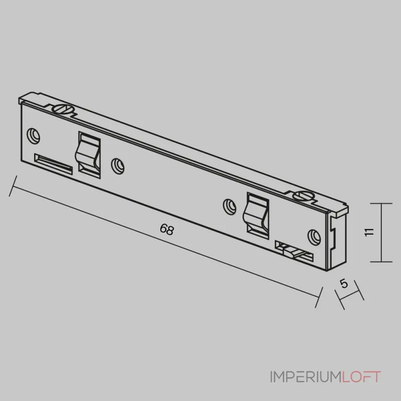 Коннектор питания прямой Levity Maytoni LEVITY TRA184IPC-1B
