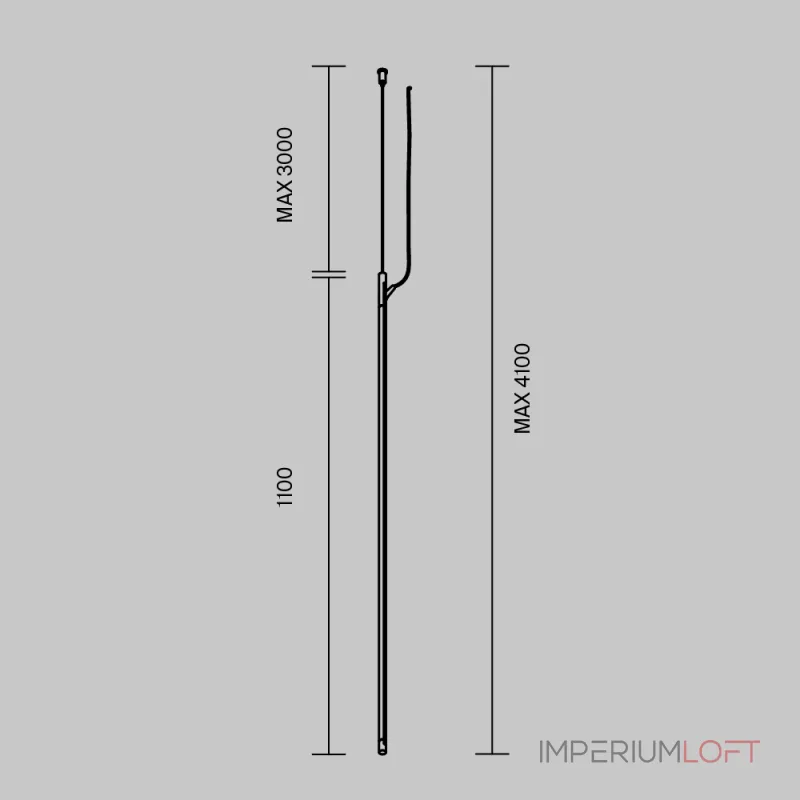 Шинопровод подвесной 1м вертикальный Maytoni Busbar trunkings Arity TRX233-VL-1B