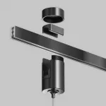 Коннектор с тросовым подвесом Tau в шинопровод Flarity черный Maytoni TRA154SW-1B